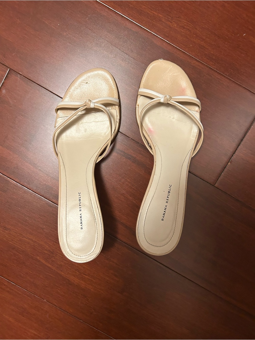 Banana Republic Nude Knot-Strap Slide Mules